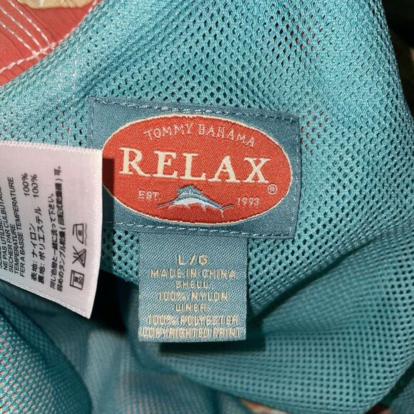 Tommy Bahama Relax Men's L Swim Trunks Cargo Shorts Palm Floral Print - Picture 8 of 8